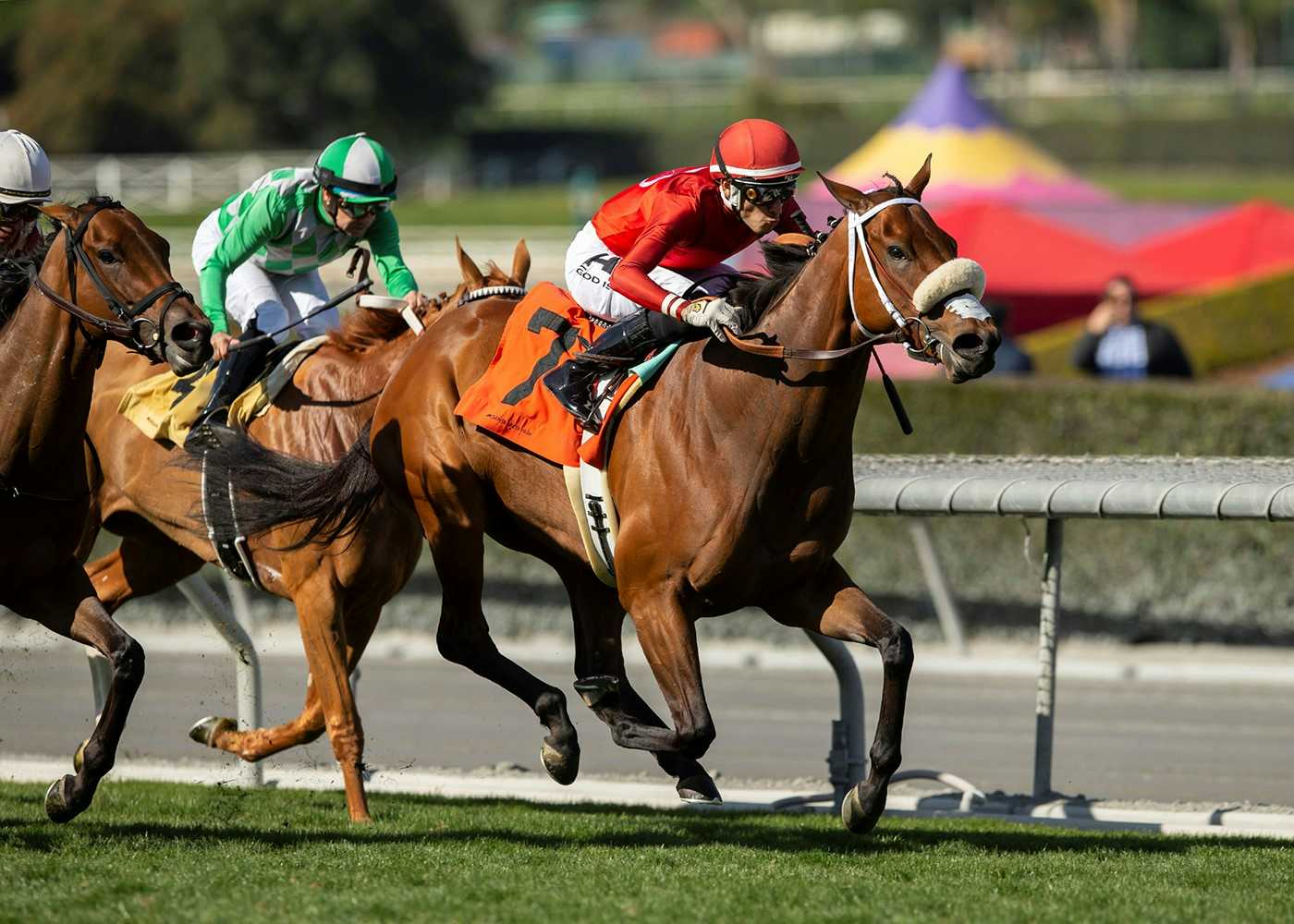  From Last To First, Irish-Bred Quattroelle Surges To Half Length Win In Grade III, $100,000 Megahertz Stakes