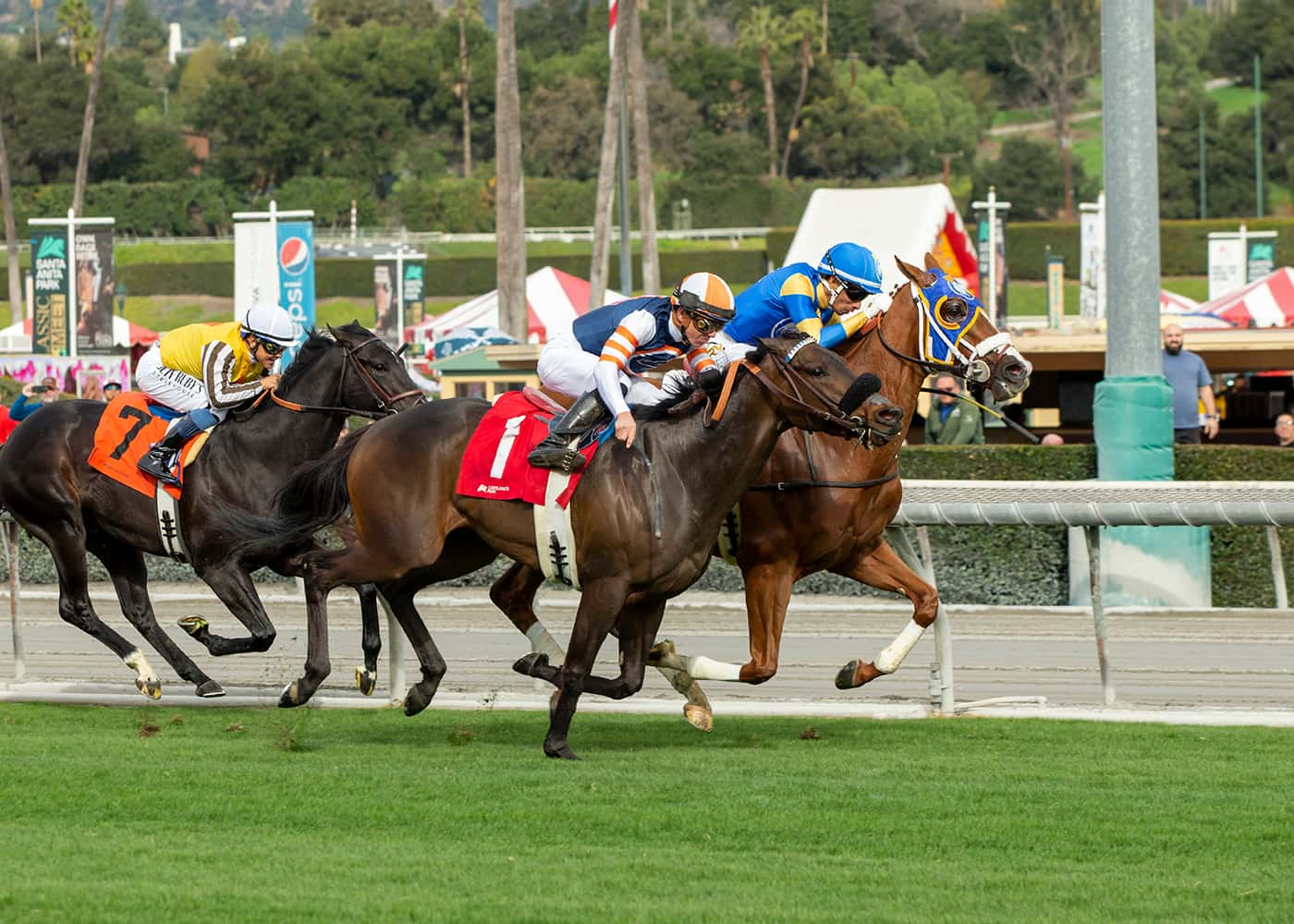 Longshot One More Bid All Heart As He Takes Grade II, $200,000 Santa Anita Mathis Mile By A Nose