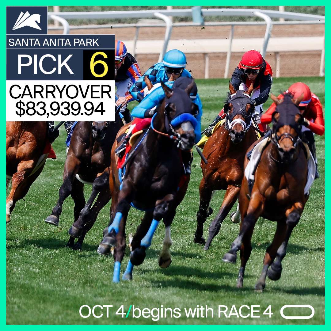 $2 Pick 6 Carryover Of $83,939 Awaits Horseplayers Friday At Santa Anita