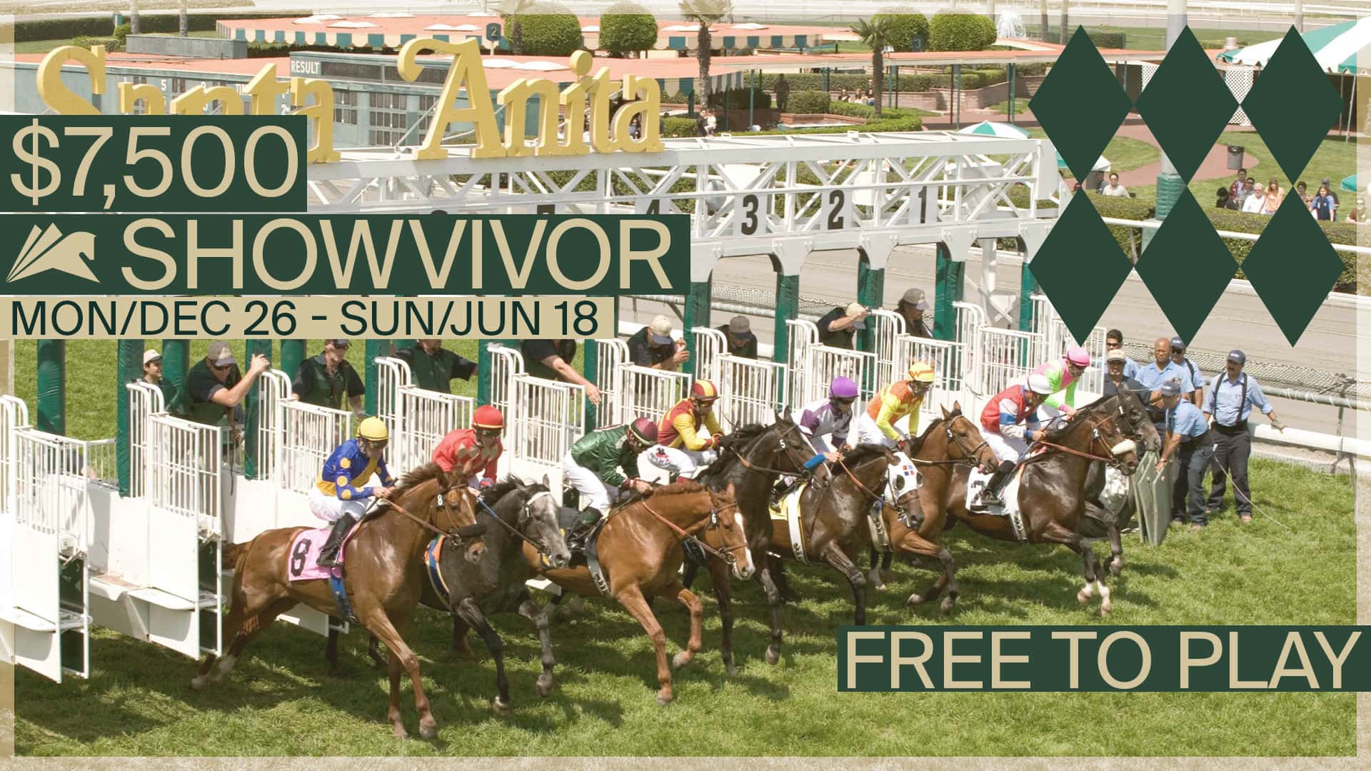 Santa Anita’s $7,500 Online ‘Showvivor’ Back For Opening Day, Monday, Dec. 26