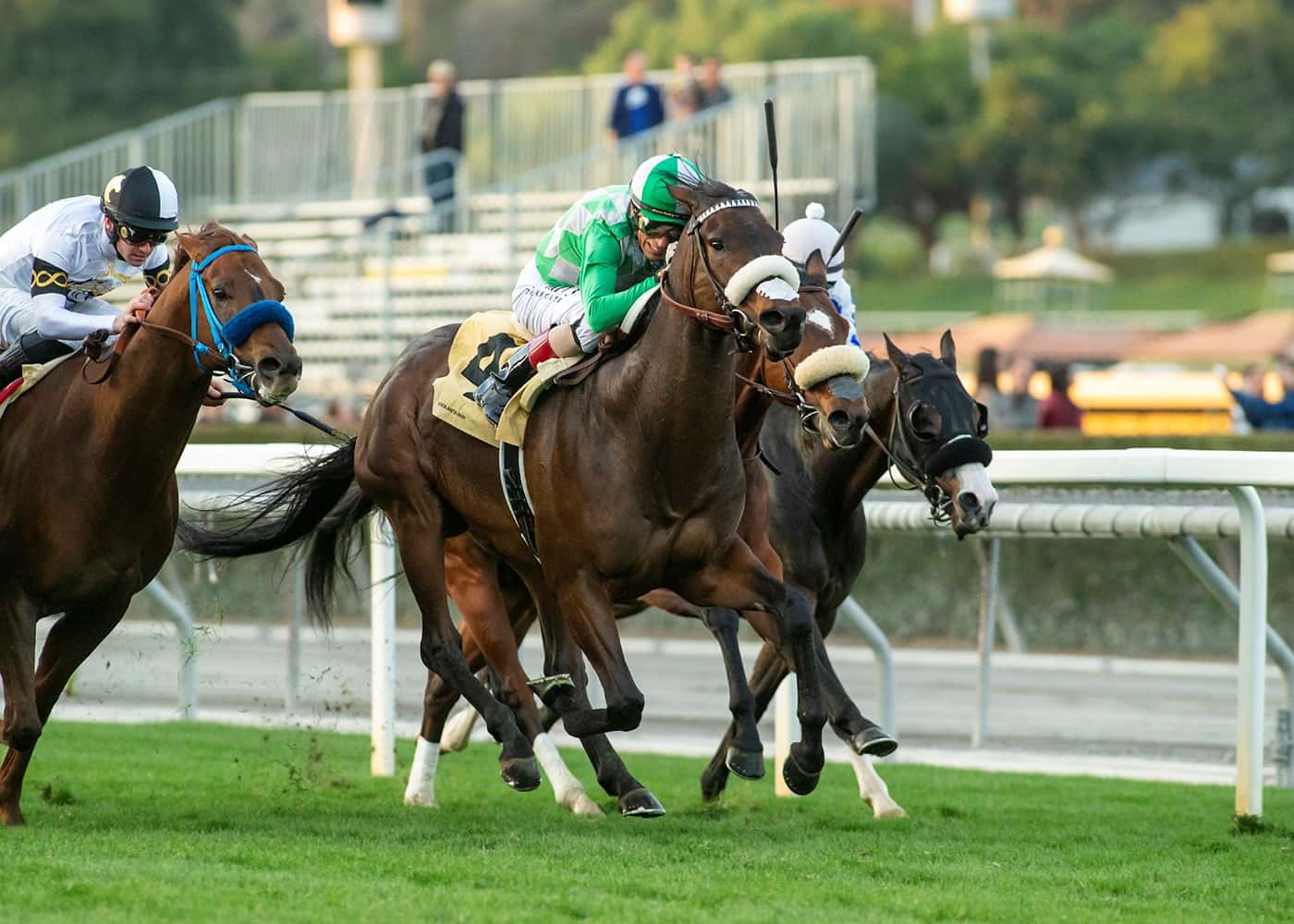 Harris Farms Homebred Coalinga Road Rallies To Take $200,000 Unusual Heat Turf Classic