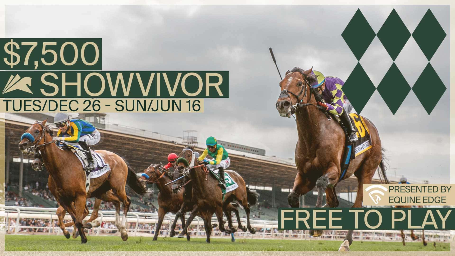 Presented by EquinEdge Santa Anita’s $7,500 Online ‘Showvivor’ Back For Opening Day, Tuesday, Dec. 26; First Post Time For 11-Race Card Is At 11 A.M.