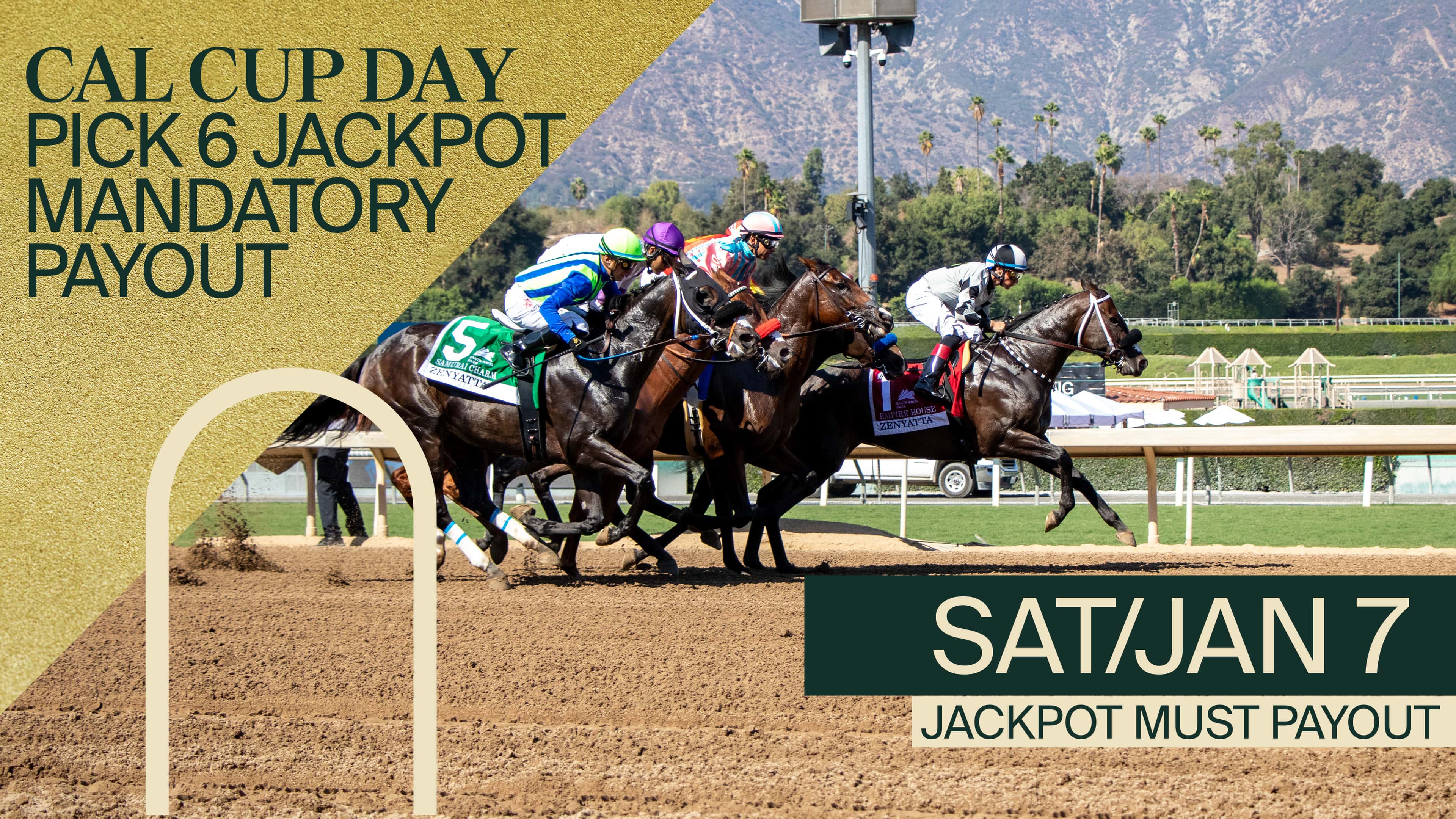 Santa Anita Park Has Announced There Will Be A Mandatory Payout In The 20 Cent Single Ticket Rainbow Pick Six Jackpot On Saturday