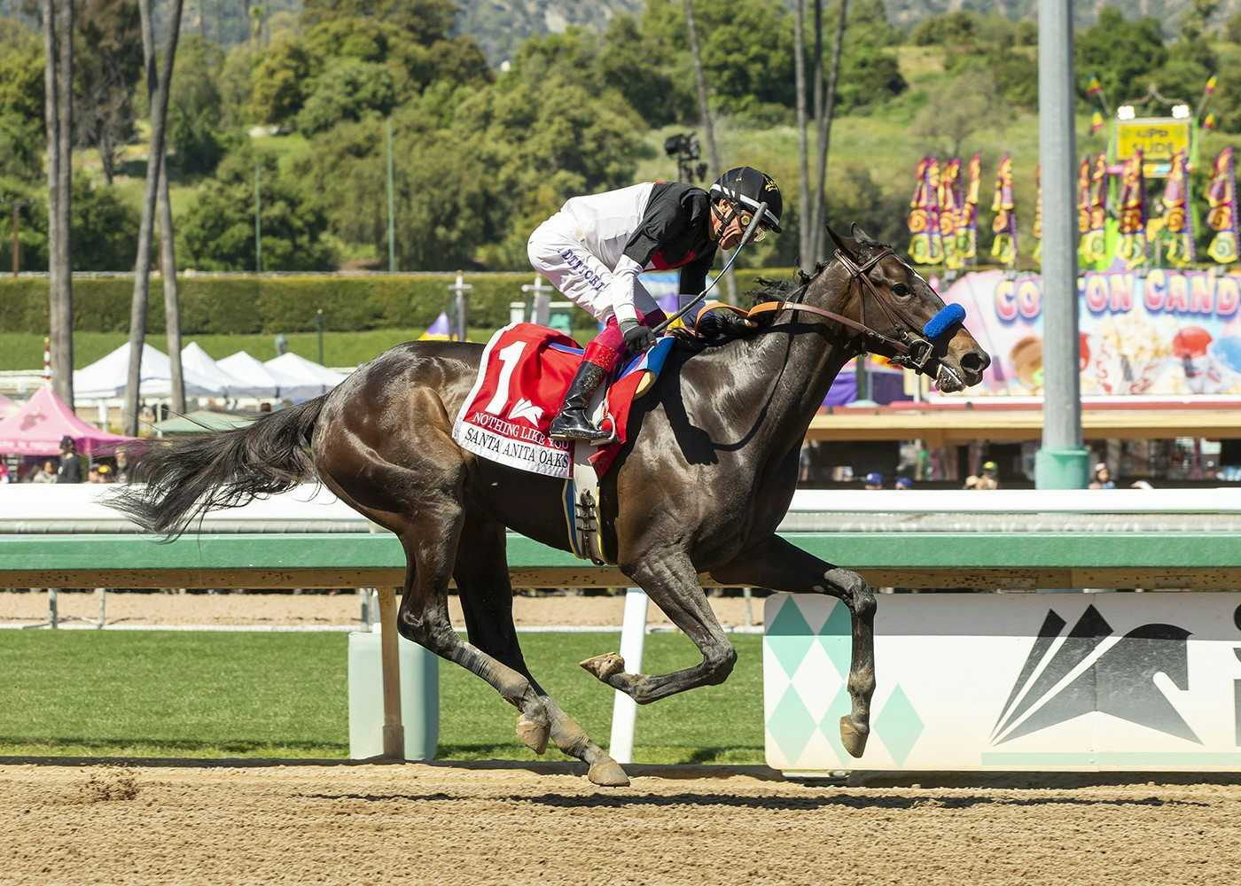 Dettori Adds To Massive Day With Upset Win Aboard Nothing Like You In GII, $300,000 Santa Anita Oaks